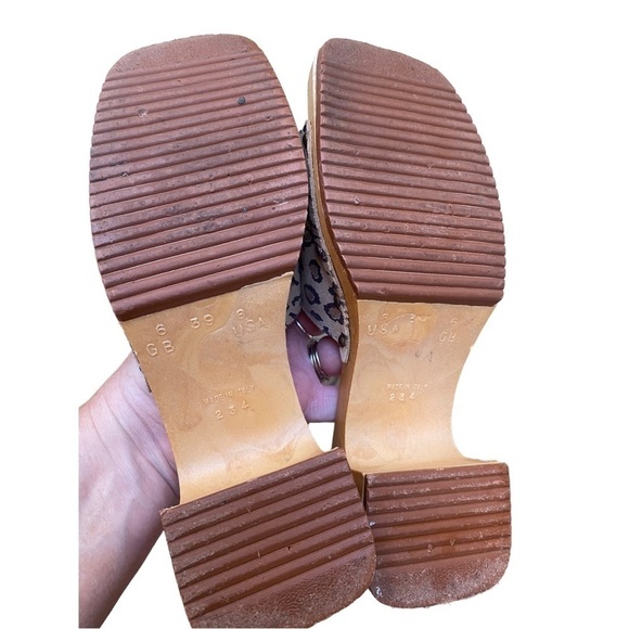 The Leather Collection Leopard Clogs | Size: 8 - Picture 11 of 11